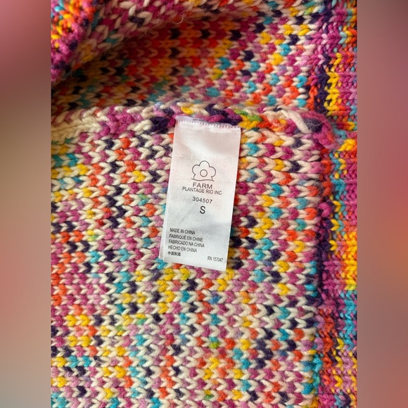 Farm Rio- Rainbow Wild Hearts Cardigan- Size S - Picture 9 of 11